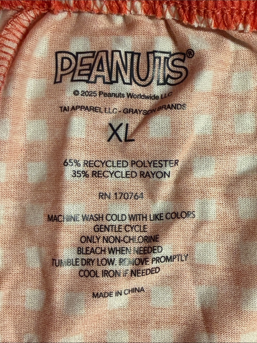 Peanuts Snoopy Café Graphic White Short Sleeve Pajama Tee - Picture 3 of 5